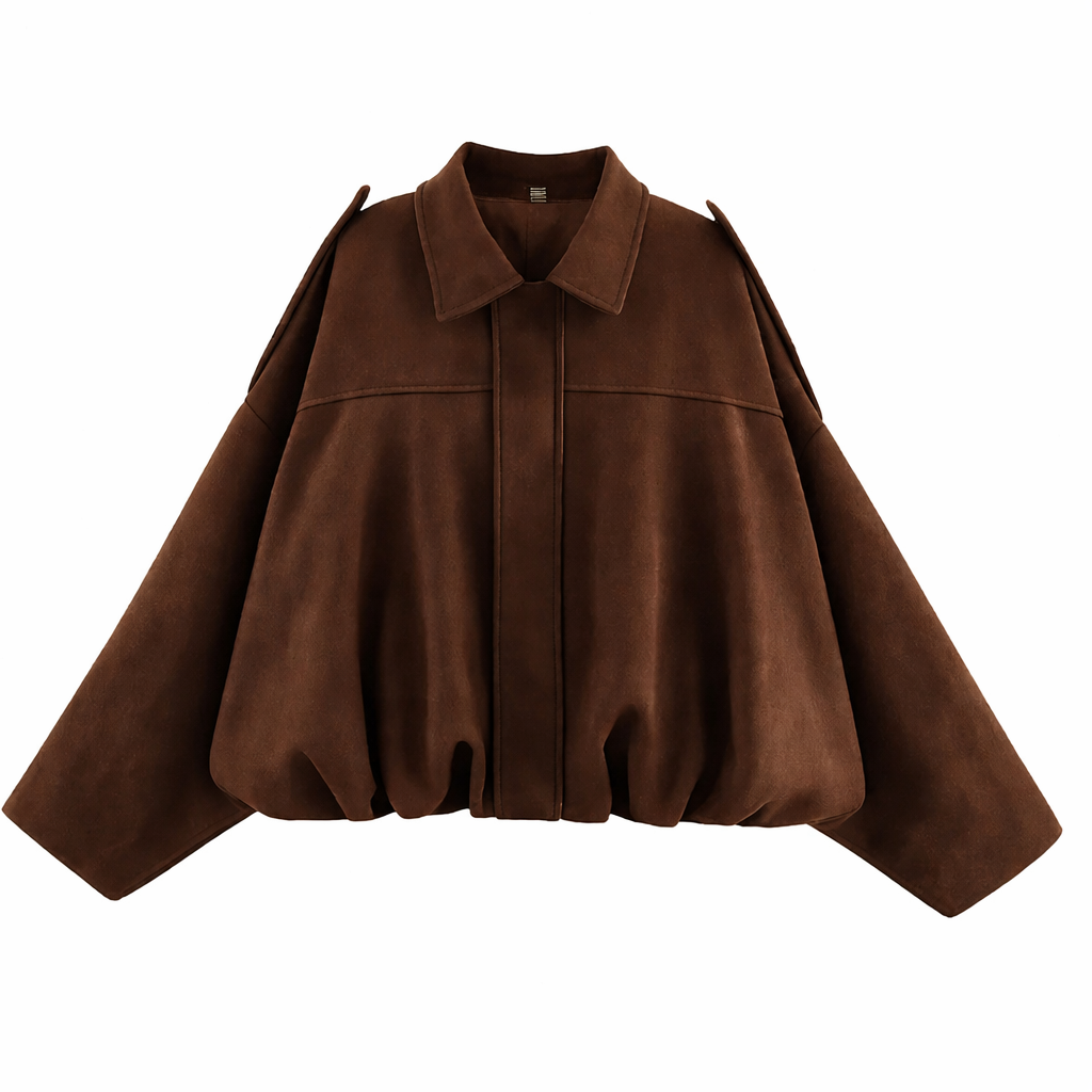 Women's Shirt-Collar Bomber Jacket