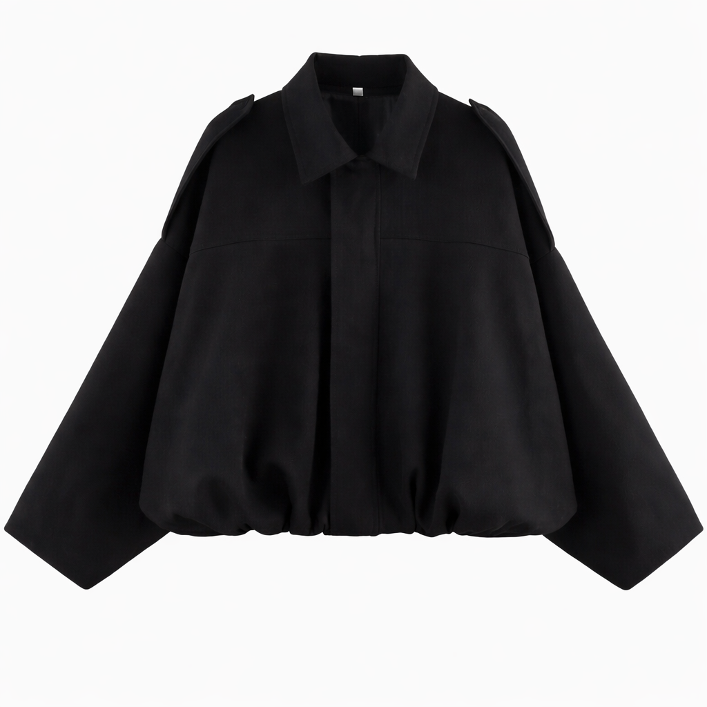 Women's Shirt-Collar Bomber Jacket
