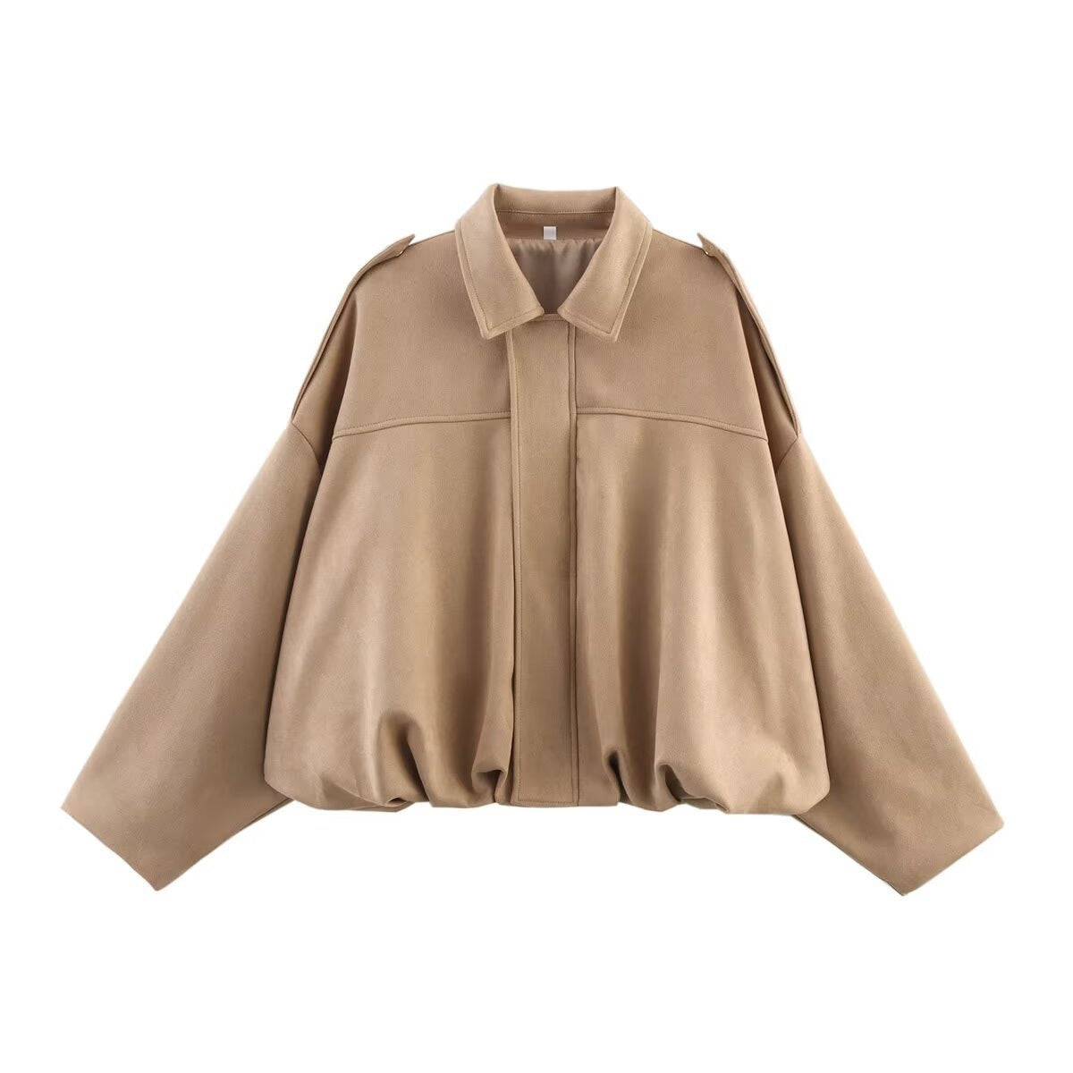 Women's Shirt-Collar Bomber Jacket