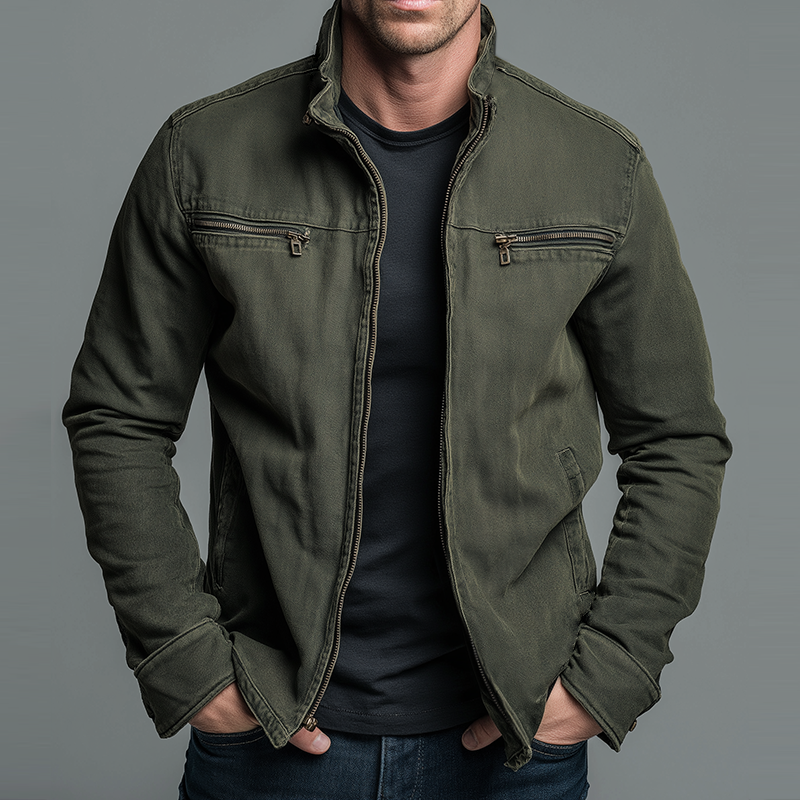 Men's Vintage Stand Collar Jacket