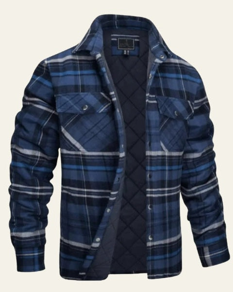 Men's Checked Snap Front Overshirt