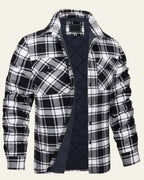 Men's Checked Snap Front Overshirt
