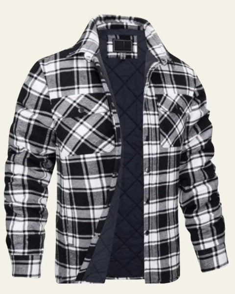 Men's Checked Snap Front Overshirt