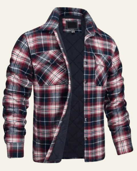 Men's Checked Snap Front Overshirt