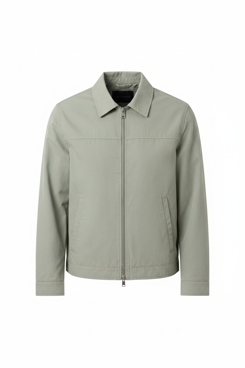 Men's Lightweight Zip Front Harrington