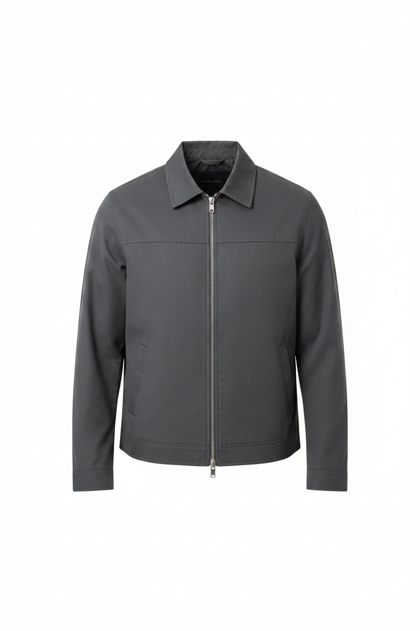 Men's Lightweight Zip Front Harrington