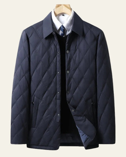 Men's Button Up Quilted Field Jacket