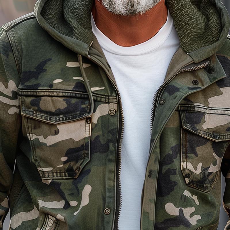 Men's Hooded Cargo Jacket