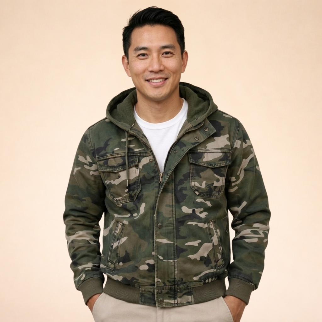 Men's Hooded Cargo Jacket