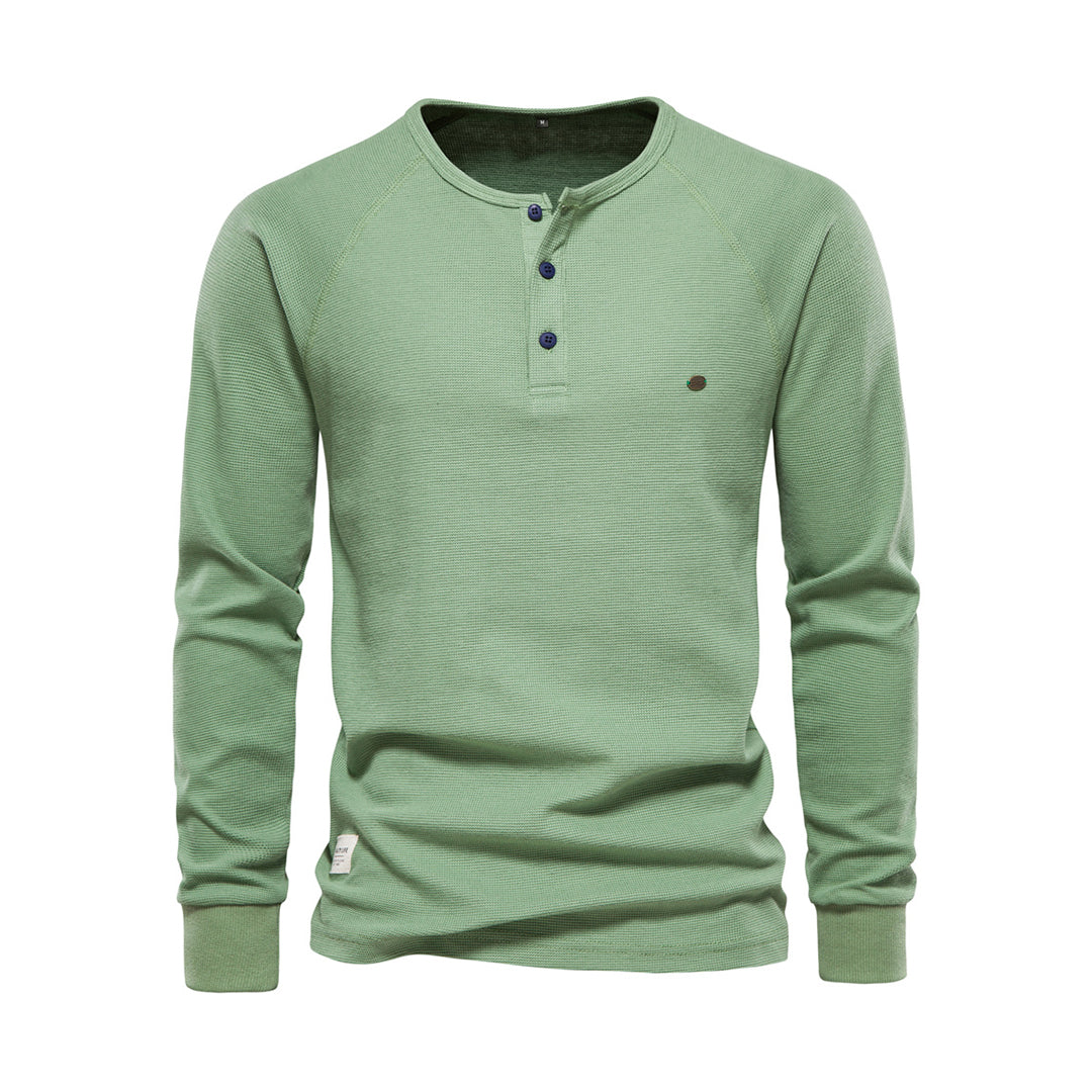Men's Waffle Henley Shirt