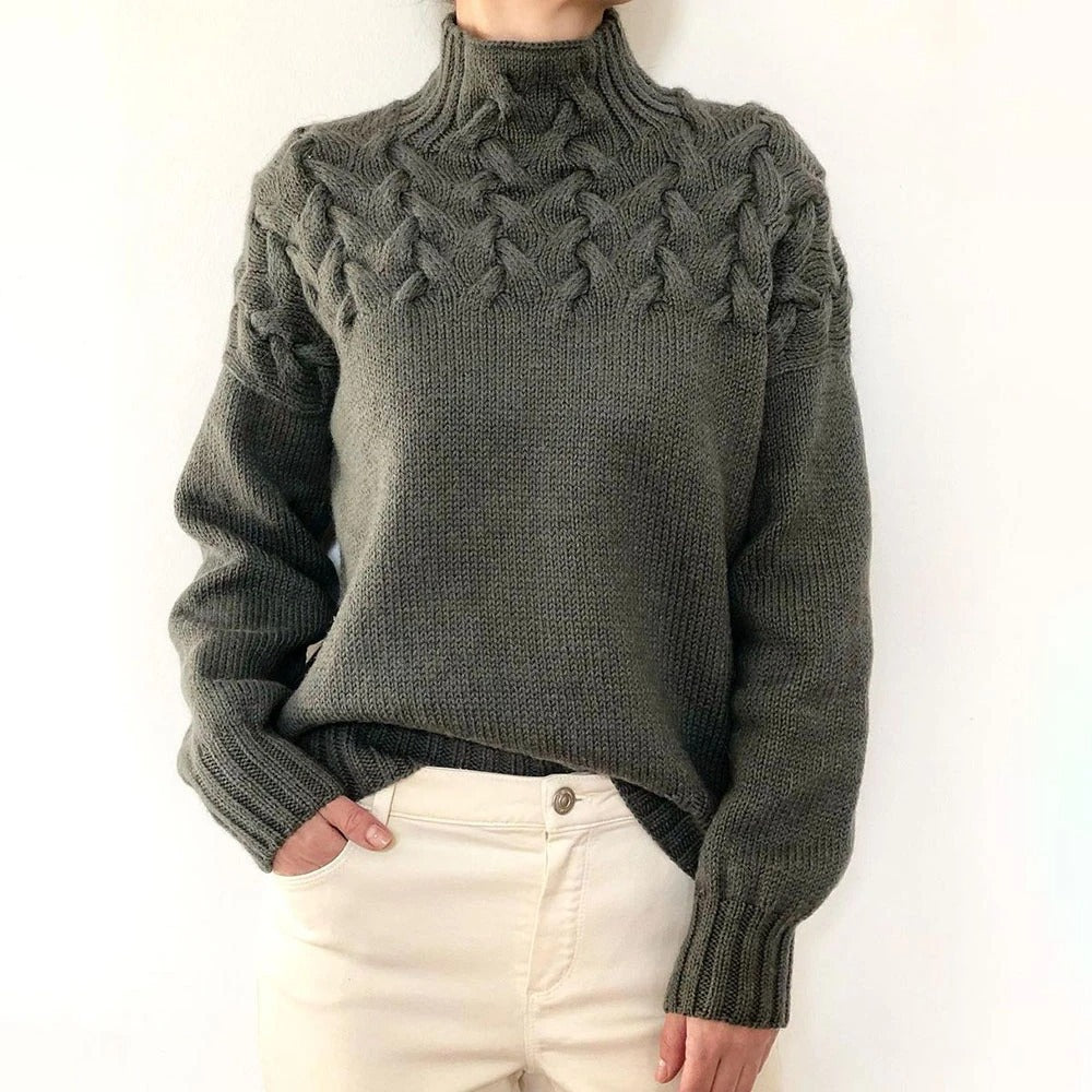 Women's Ribbed Cable Knit Jumper