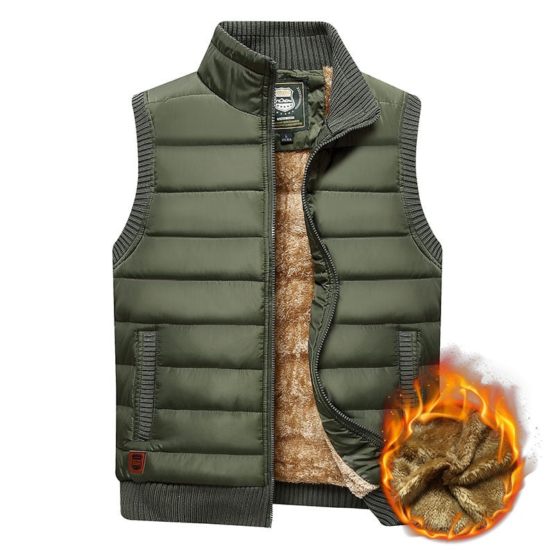 Men's Fur Lined Padded Gilet