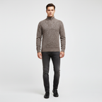 Men's High Collar Half Zip Jumper