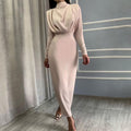 Women's High-Neck Bodycon Maxi Dress