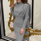 Women's High-Neck Bodycon Maxi Dress