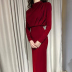 Women's High-Neck Bodycon Maxi Dress