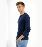 Men's Button Neck Long Sleeve Henley