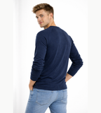 Men's Button Neck Long Sleeve Henley