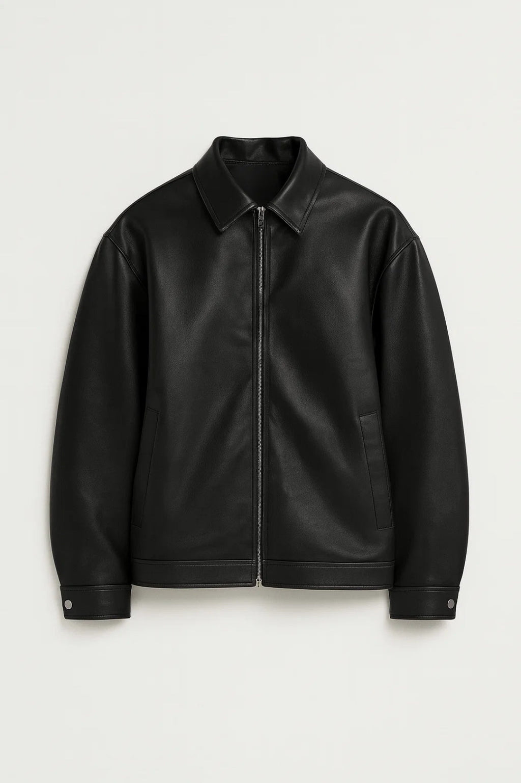 Men's Oversized Zip Biker Jacket