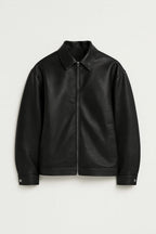Men's Oversized Zip Biker Jacket