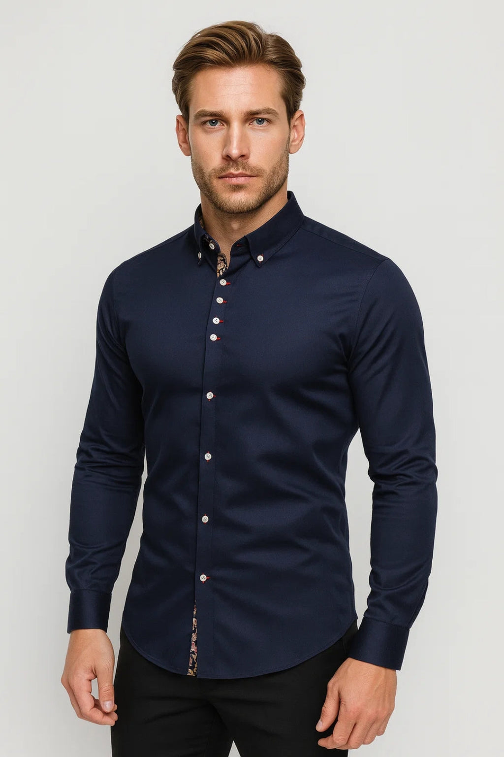 Men's Tailored Printed Trim Shirt