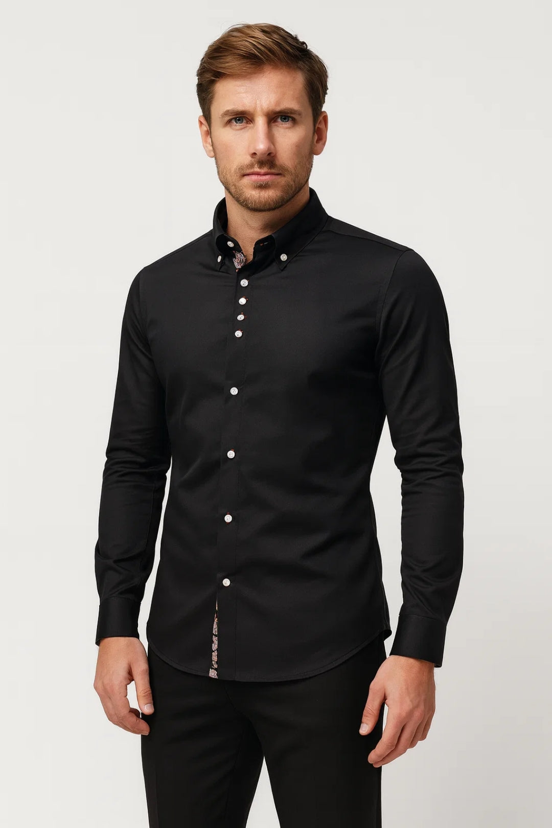 Men's Tailored Printed Trim Shirt