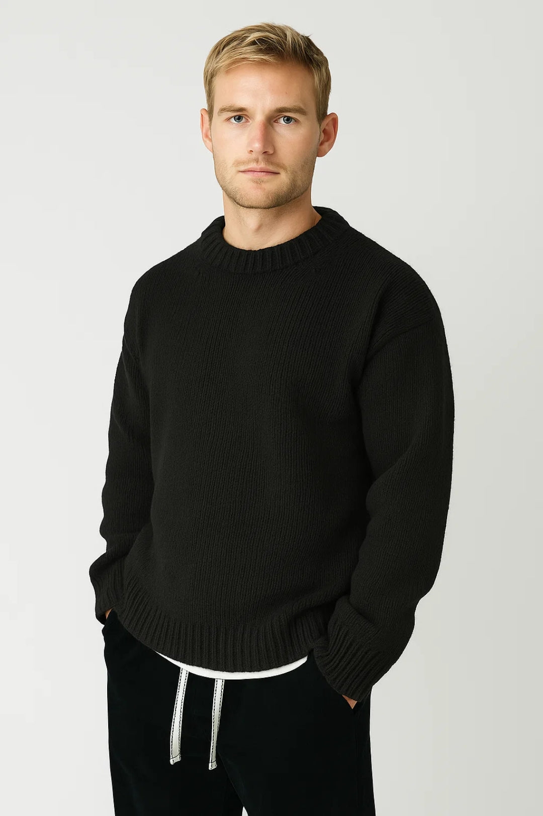Men's Oversized Crew Neck Jumper