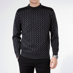 Men's Ribbed Trim Crew Neck Jumper