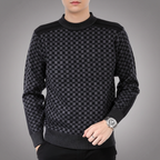 Men's Ribbed Trim Crew Neck Jumper