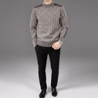 Men's Ribbed Trim Crew Neck Jumper