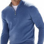 Men's Ribbed Collar Quarter Zip Jumper