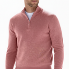 Men's Ribbed Collar Quarter Zip Jumper