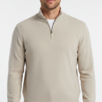 Men's Ribbed Collar Quarter Zip Jumper