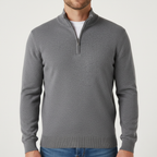 Men's Ribbed Collar Quarter Zip Jumper