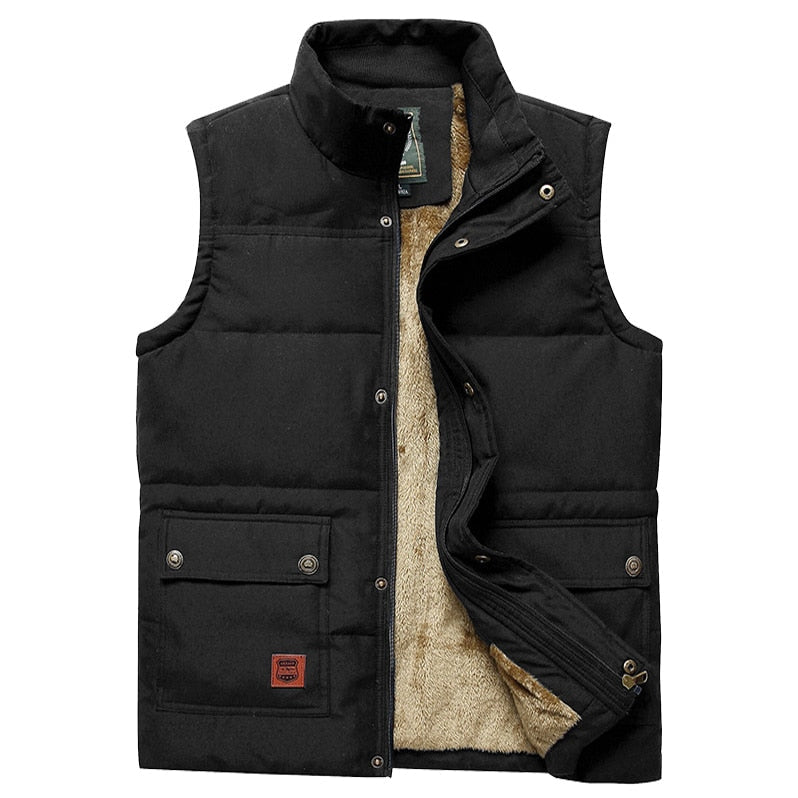 Men's Fur Lined Padded Gilet