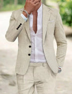 Men's Two-Button Linen Suit