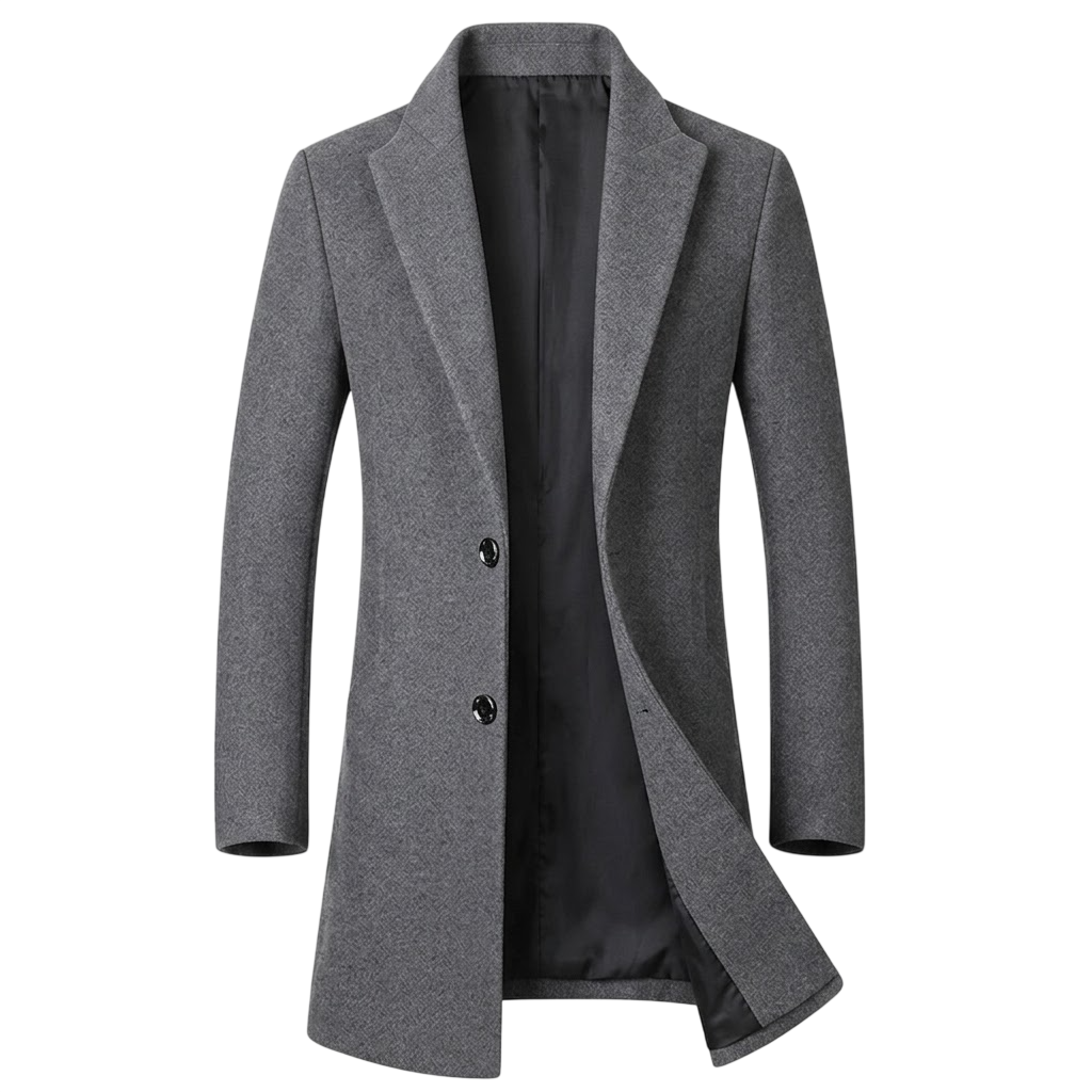 Men's Refined Mid Length Tweed Coat