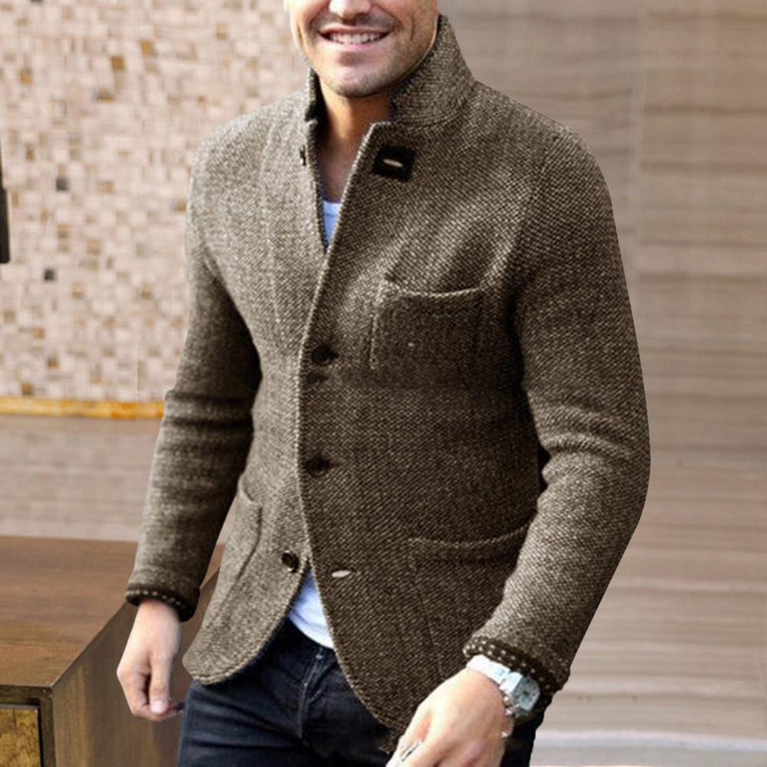 Men's Structured Knit Cardigan