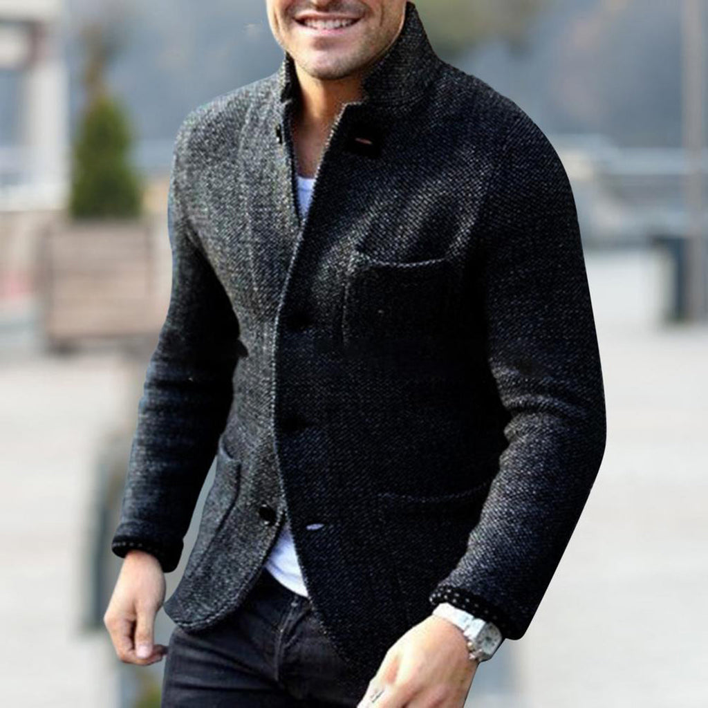 Men's Structured Knit Cardigan