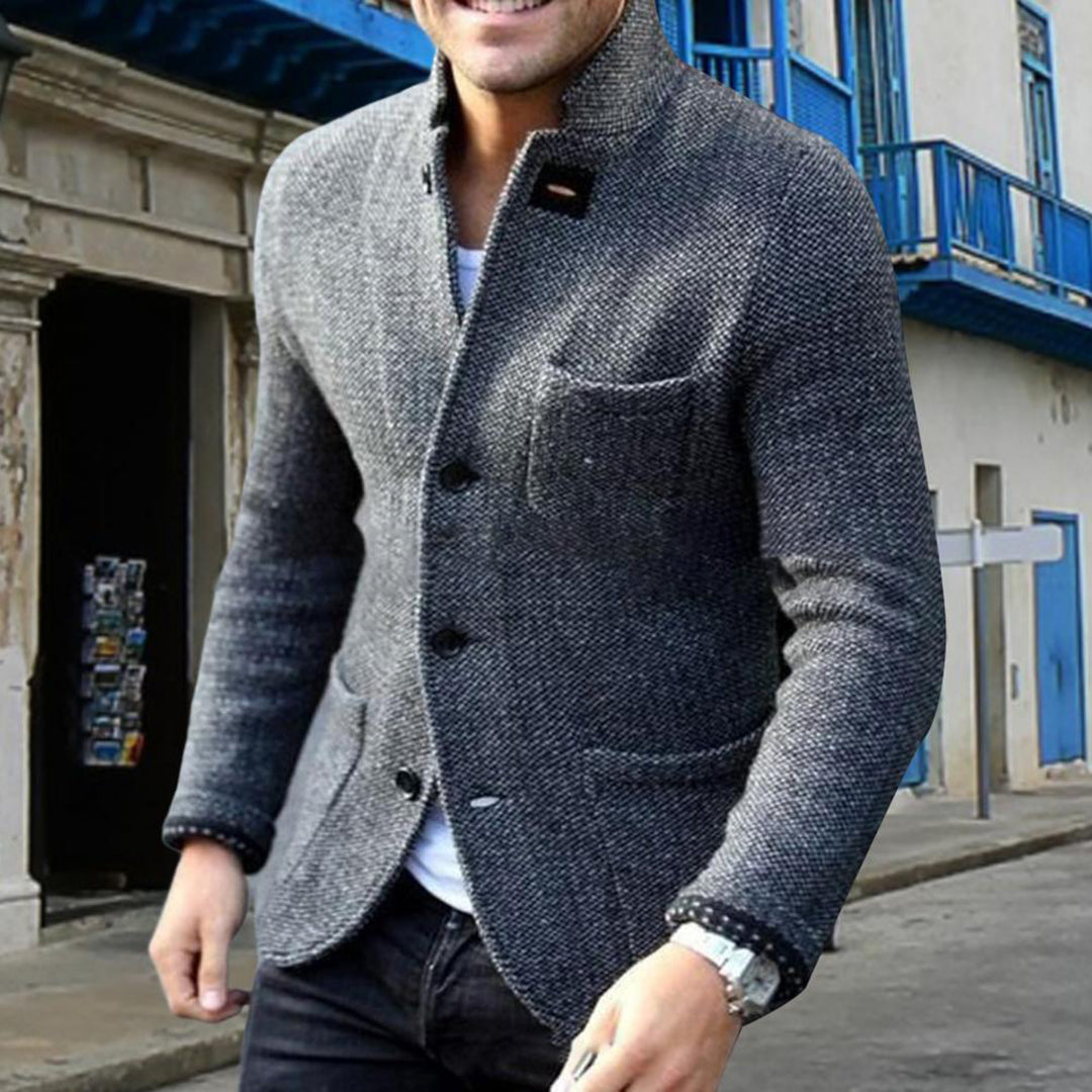 Men's Structured Knit Cardigan