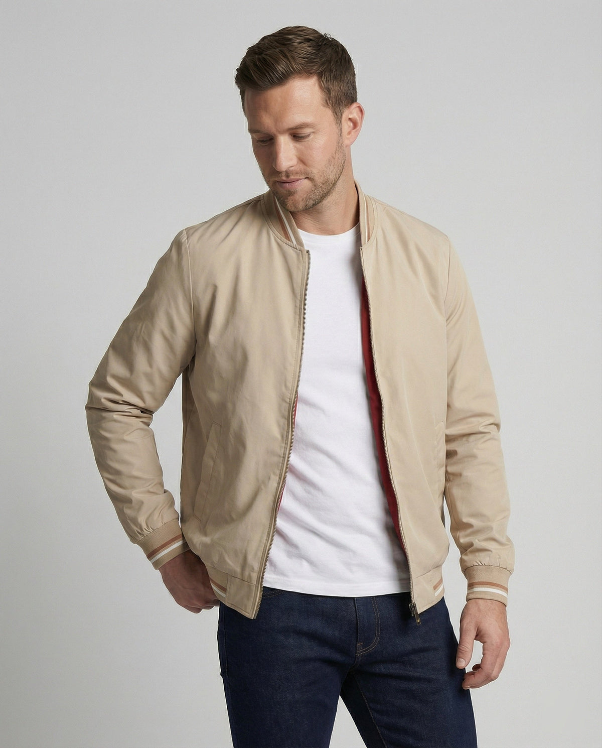 Men's Water Resistant Nylon Bomber