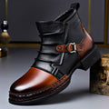 Men's Handcrafted Buckle Ankle Boots