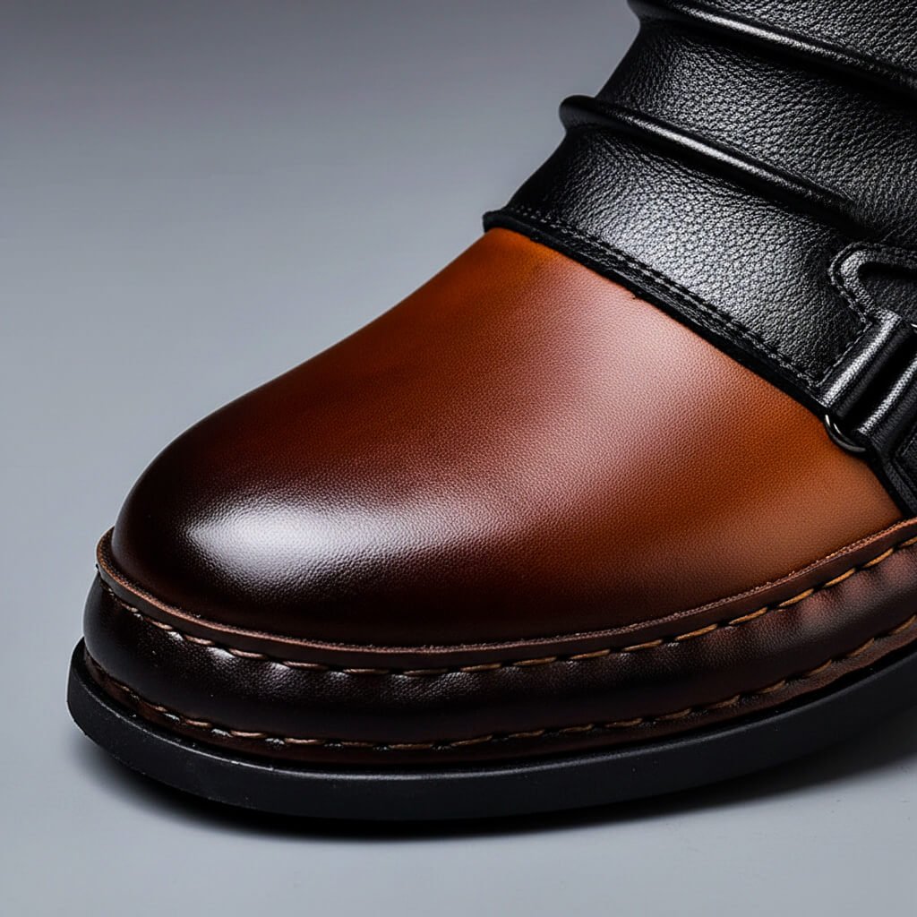 Men's Handcrafted Buckle Ankle Boots