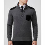 Men's Chest Pocket Quarter Zip Jumper