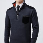 Men's Chest Pocket Quarter Zip Jumper