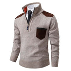 Men's Chest Pocket Quarter Zip Jumper