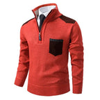 Men's Chest Pocket Quarter Zip Jumper
