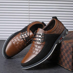 Men's Panelled Leather Lace-Ups