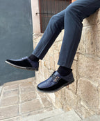 Men's Panelled Leather Lace-Ups