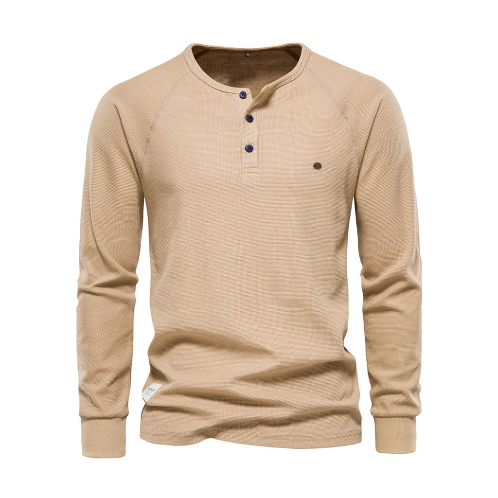 Men's Waffle Henley Shirt